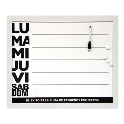 Pizarra Plástico Vgo Work 40 x 50 cm Blanco