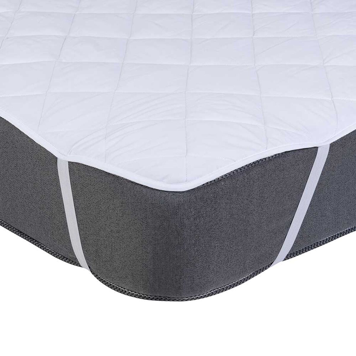 Cubrecolchón Mashini Linea Hotel 2 Plazas Liso Blanco