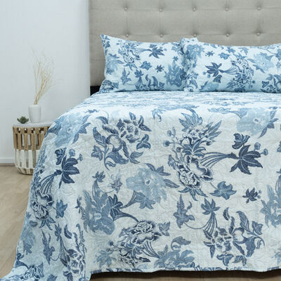 Quilt Doral Hotpress Estampado King Floral