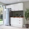 Kit Cocina Modular Royal Vekkahome 6 Puertas 3 Cajones Blanca