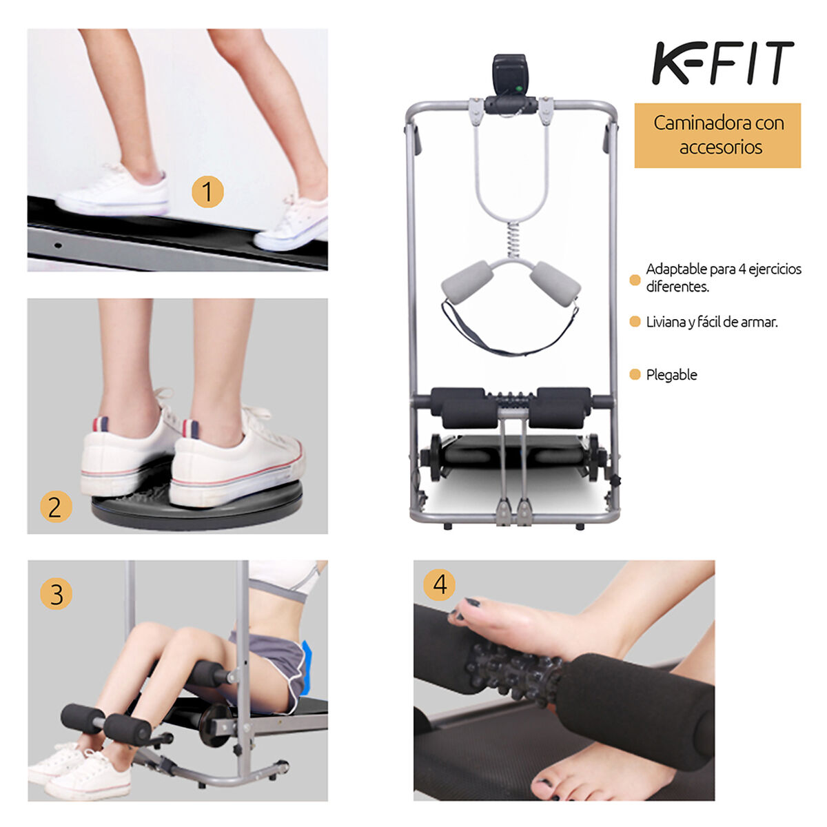 Trotadora Mecánica 4 en 1 K-FIT