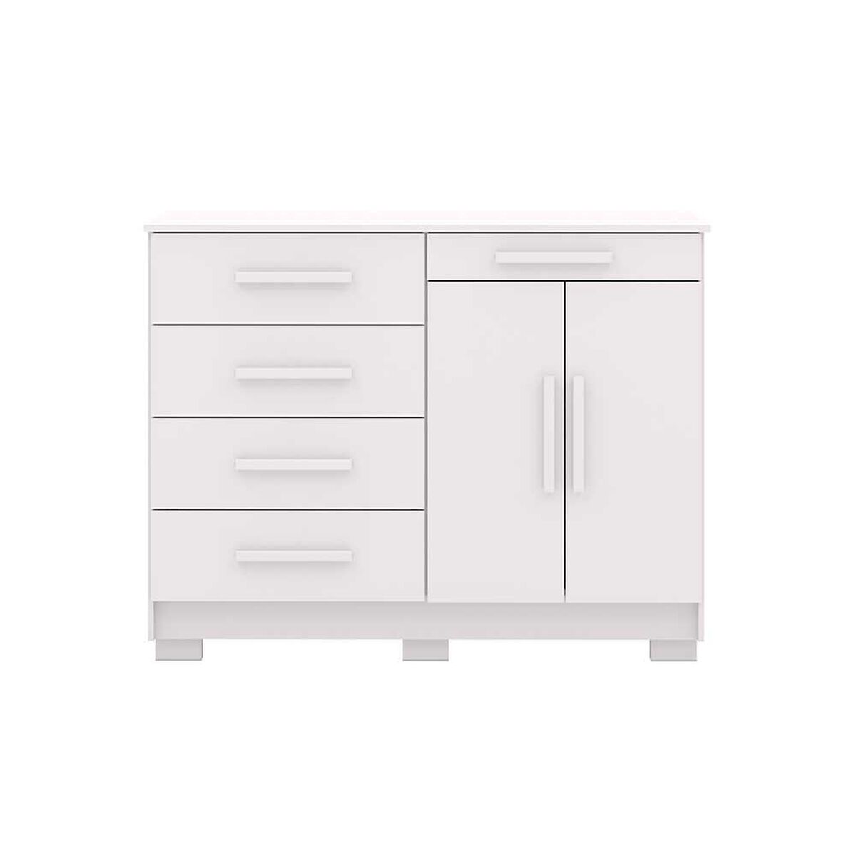 C&oacute;moda Vekkahome Americana 5 Cajones 2 Puertas Blanca