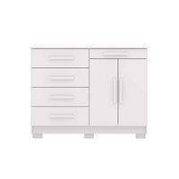 Cómoda Vekkahome Americana 5 Cajones 2 Puertas Blanca