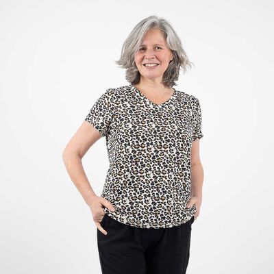 Polera Sin Mangas Mujer Portman Club Animal, Blanco, Burdeo, Mostaza, Negro