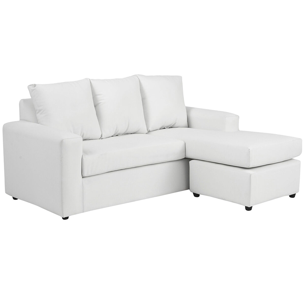 Sofá Seccional Bodevir BI-L 3 Cuerpos Blanco
