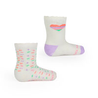 Bipack Calcetín Bamboo Beba blanco, rosado