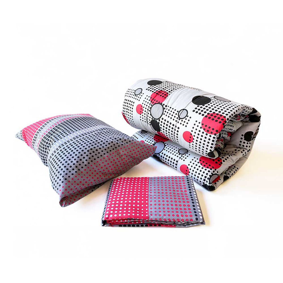 Combo Cama Europea CIC 1,5 Plazas New Titán + Set Maderas Casanova Nogal + Set Textiles + Almohada