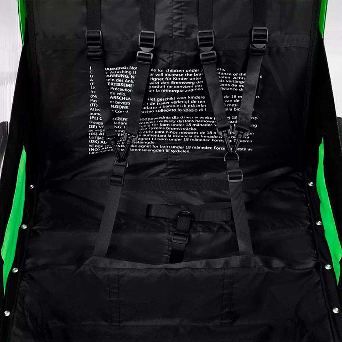 Carro de Arrastre para Bicicleta BeRide Trailer Verde Bebesit