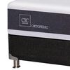 Box Spring CIC Base Dividida 2 Plazas New Ortopedic + Respaldo + 2 Veladores New Dublin