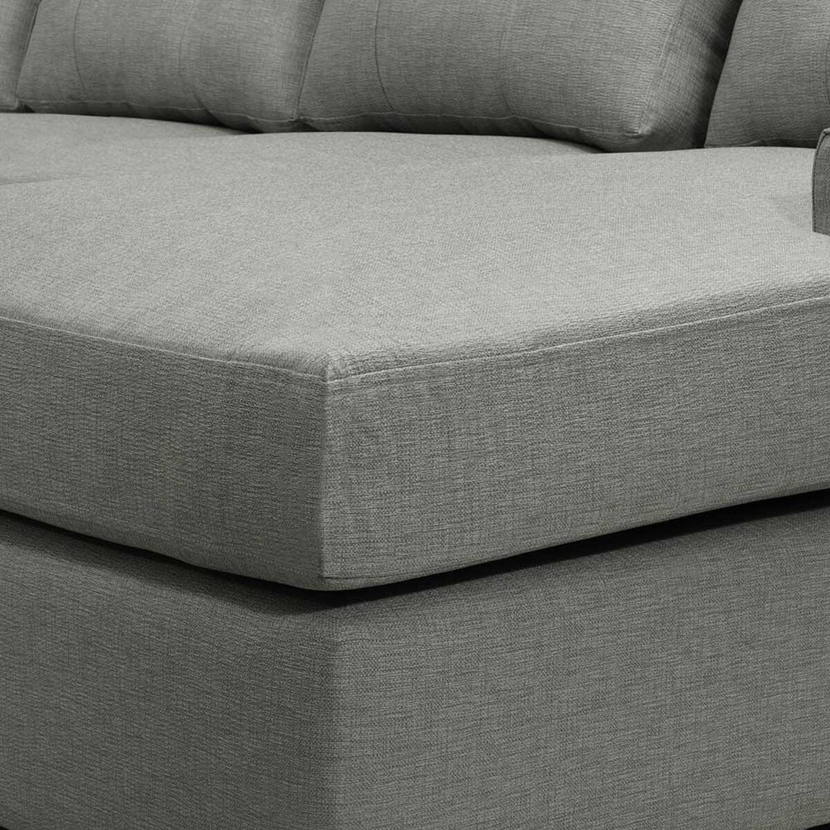 Sofá Seccional Derecho Innovamuebles Santi XL 4 Cuerpos Gris Claro