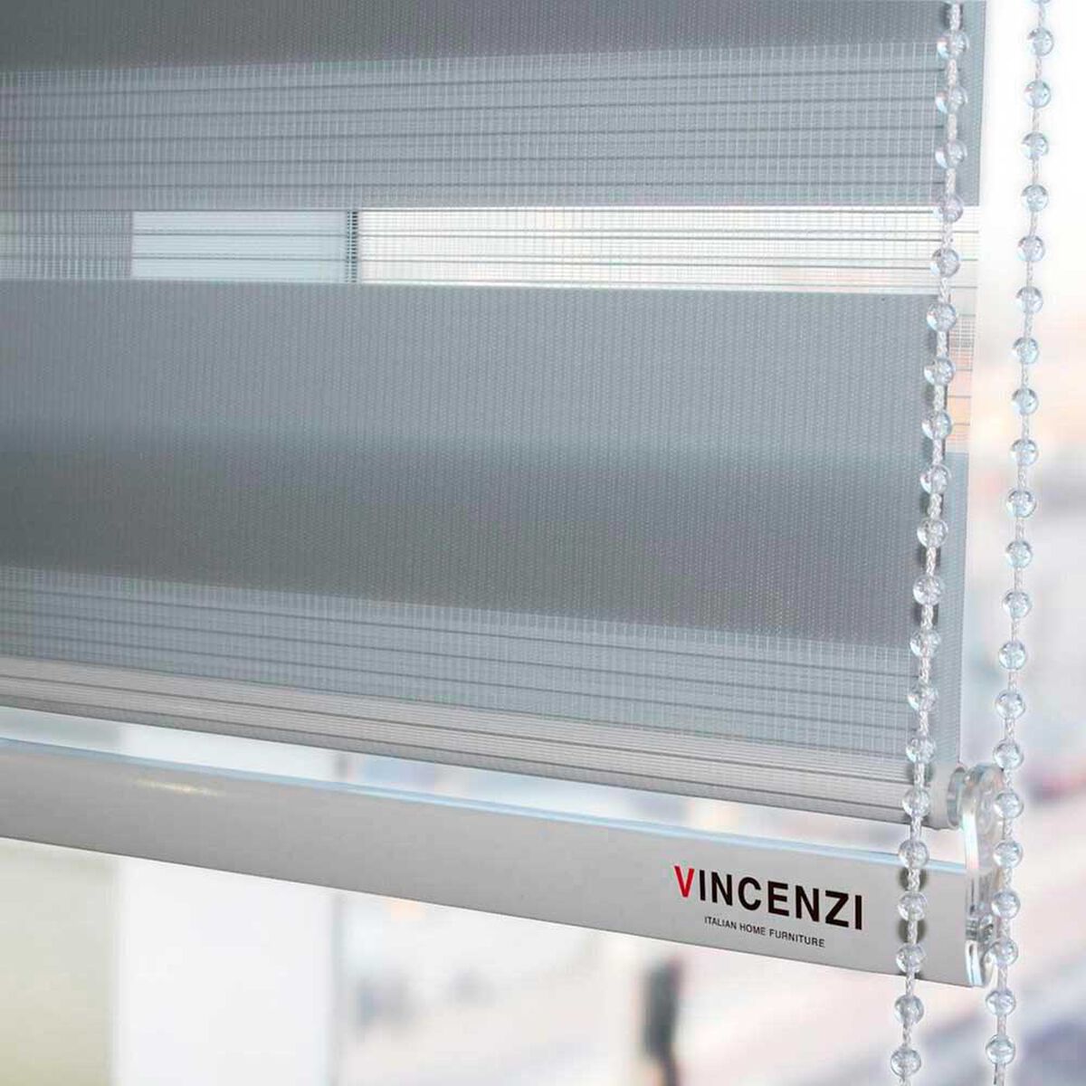 Cortina Roller Duo Vincenzi R3548 Gris 180 x 240 cm