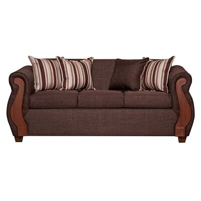 Imagen 2 del producto Juego de Living Ruzam Mobel Begoña Sofá 3 Cuerpos + Dos Sillones 1 Cuerpo Lino Café