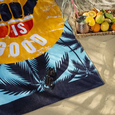 Toalla de Playa Velour Casanova Palm 75 x 150 cm