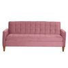Futón Latam Home Genova Velvet 3 Cuerpos Palo Rosa