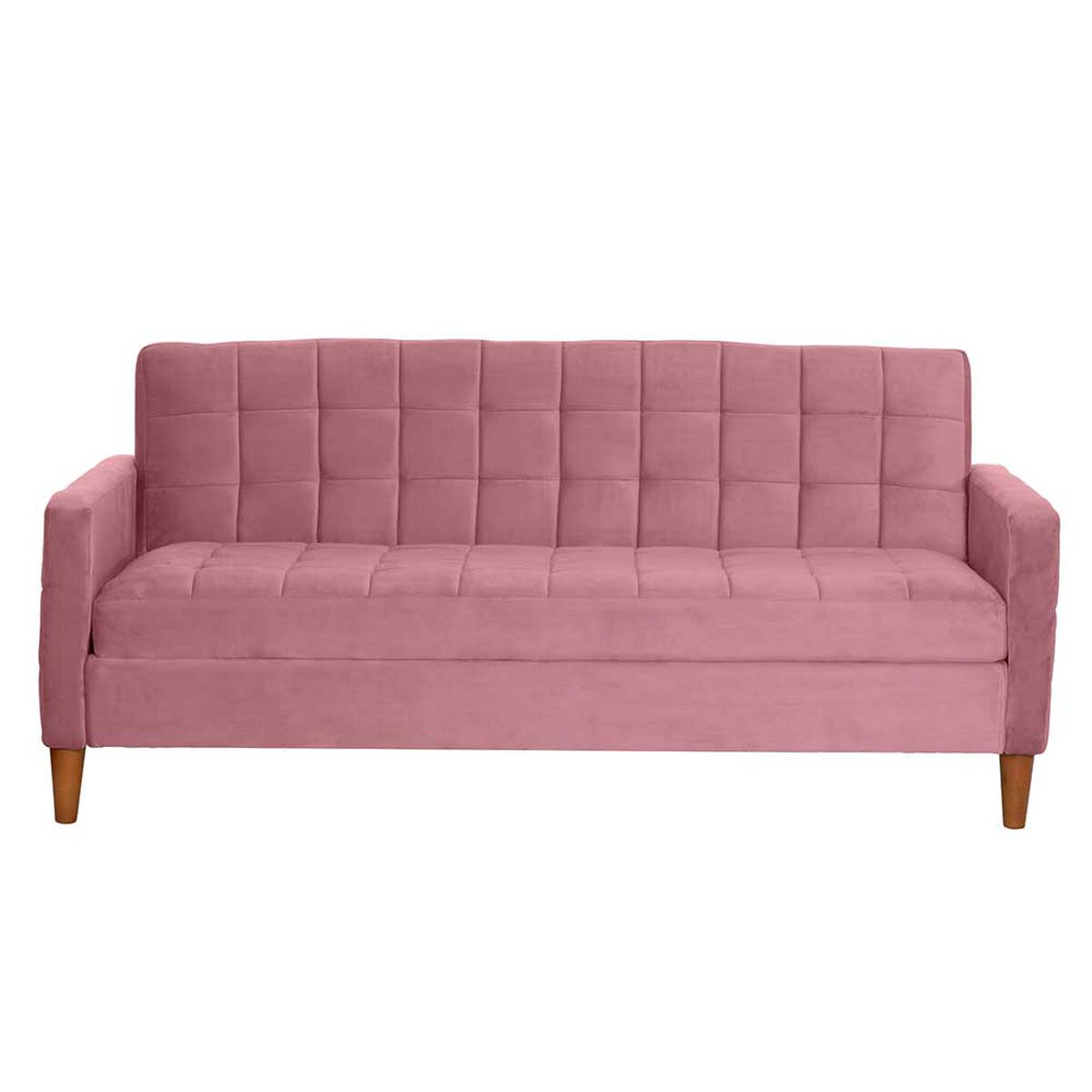 Futón Latam Home Genova Velvet 3 Cuerpos Palo Rosa
