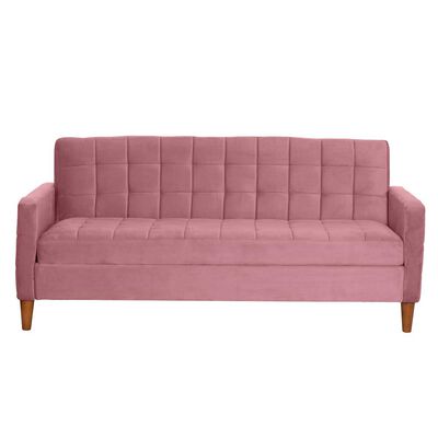 Futón Latam Home Genova Velvet 3 Cuerpos Palo Rosa