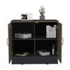Mueble Archivador TuHome Home Office Negro Soft Coñac