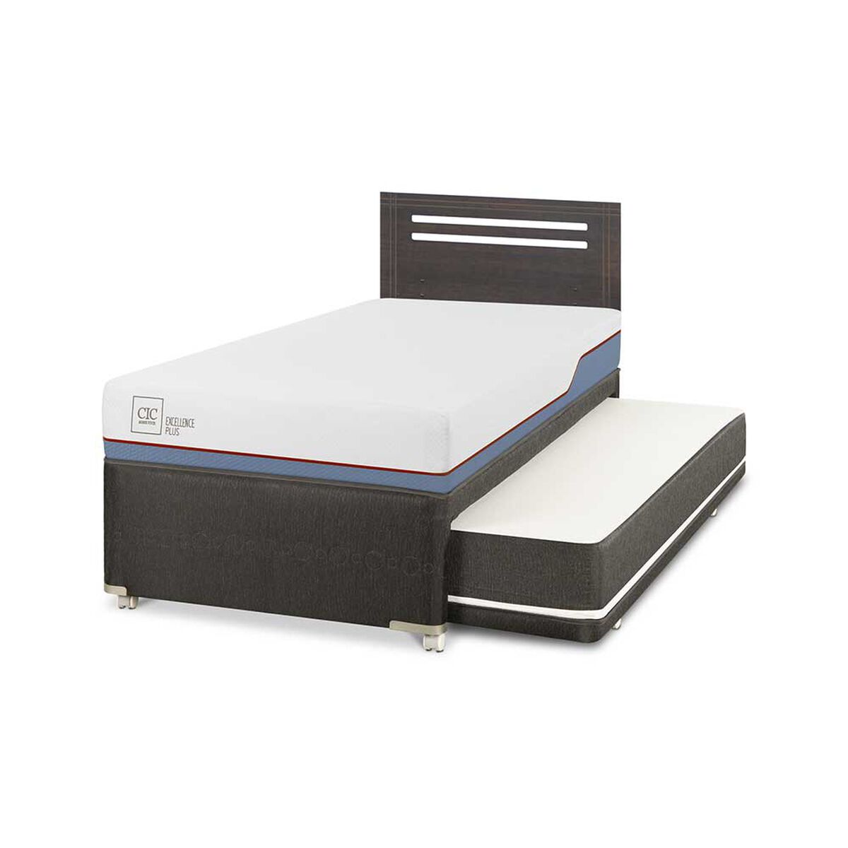 Cama Nido CIC Base Normal 1,5 Plazas Excellence Plus + Respaldo Munich