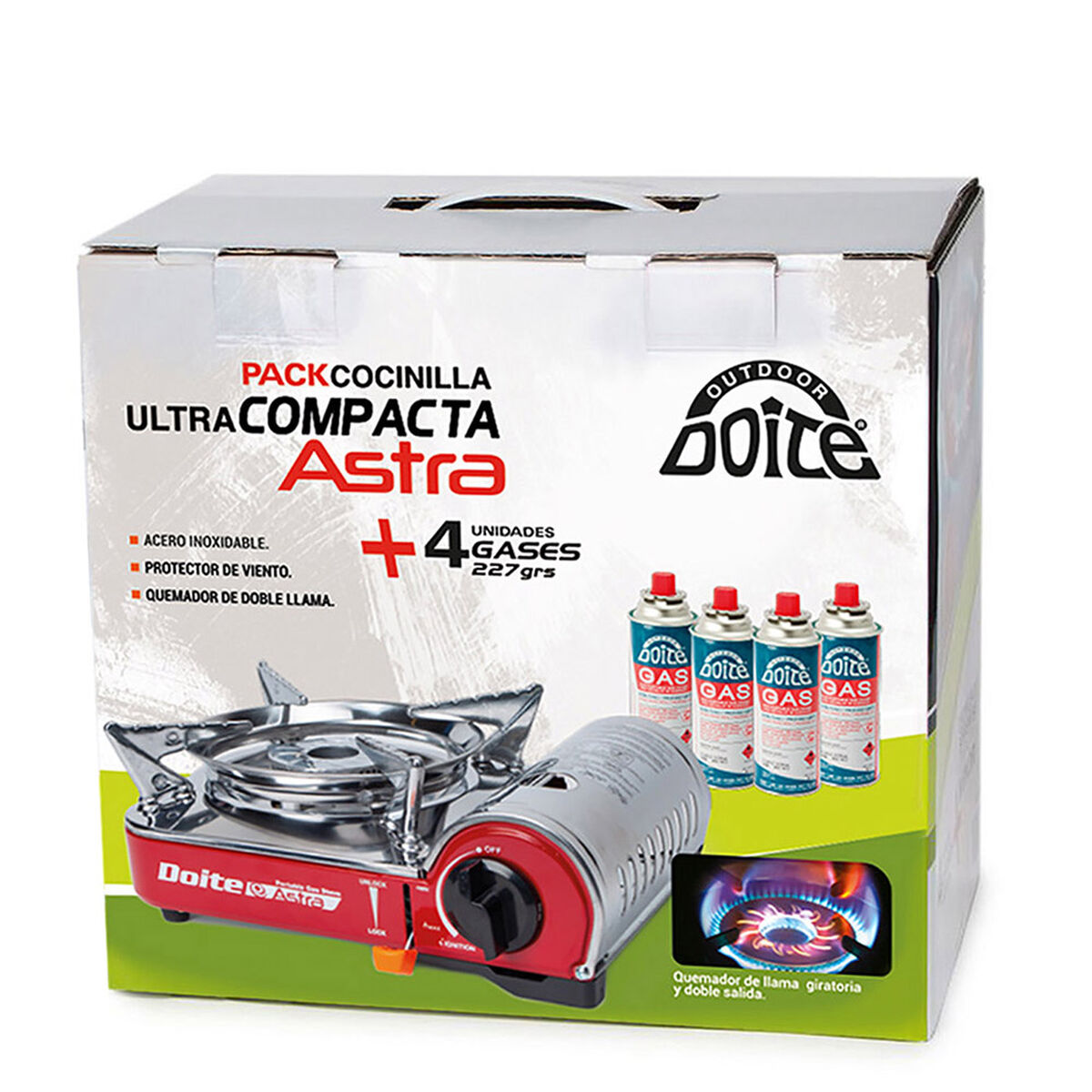 Cocinilla Doite Pack Astra + 4 Gas 227 gr