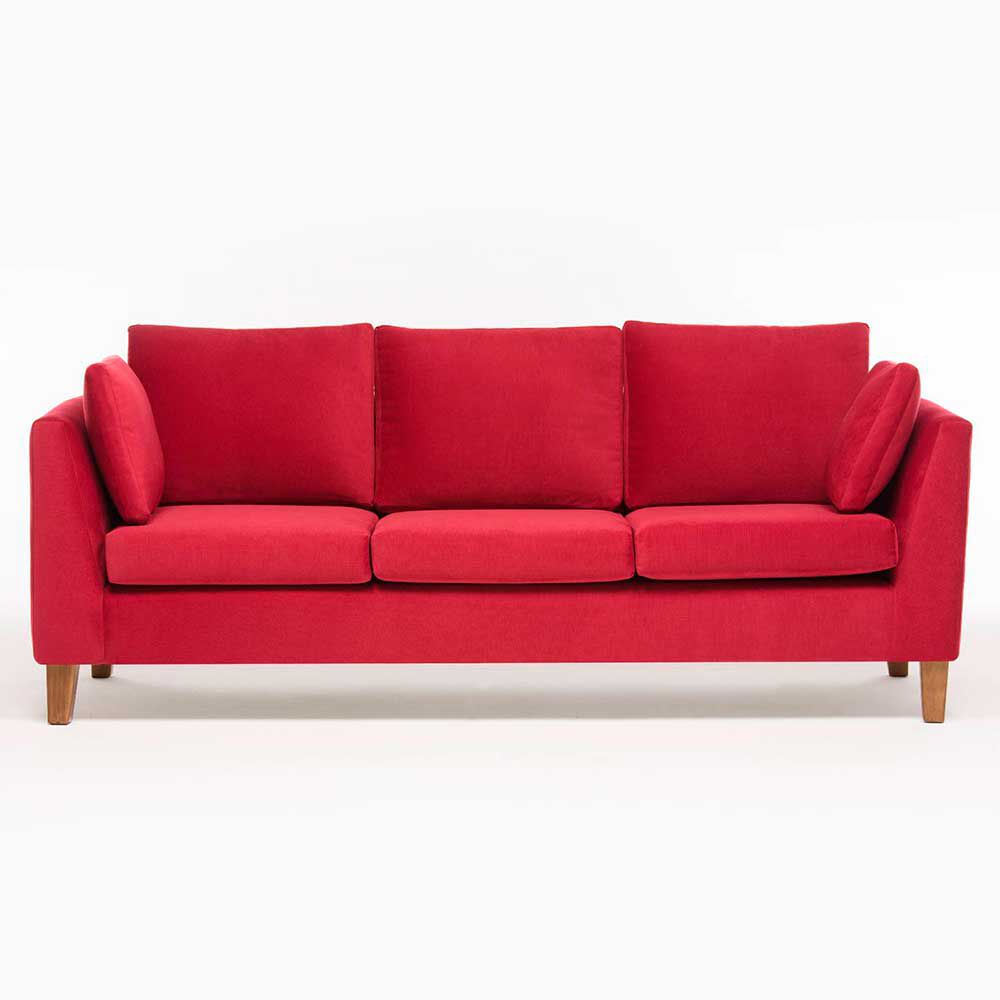 Sofá Barra Design Estocolmo 3 Cuerpos Rojo