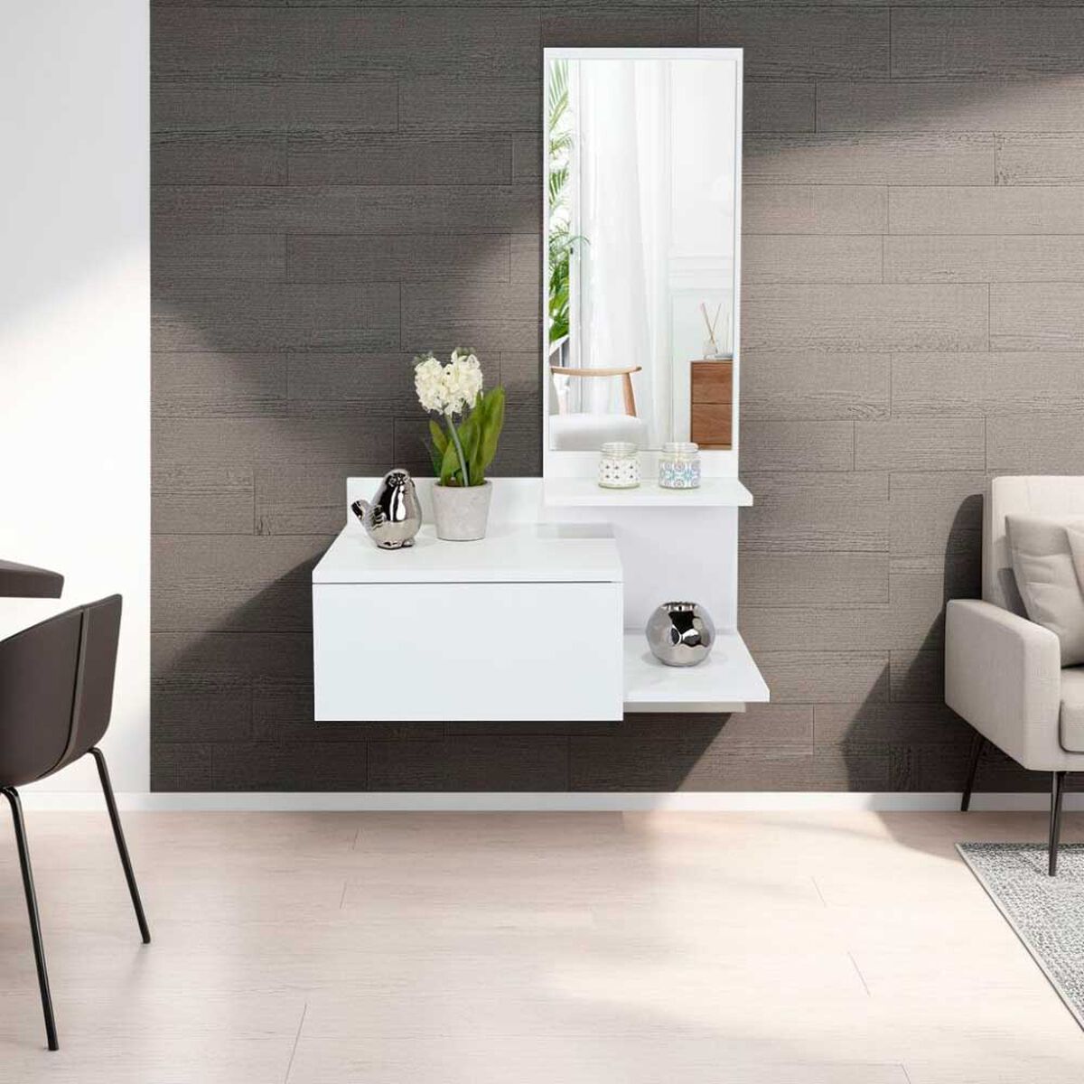 Mueble Recibidor TuHome Vienna 1 Caj&oacute;n Blanco