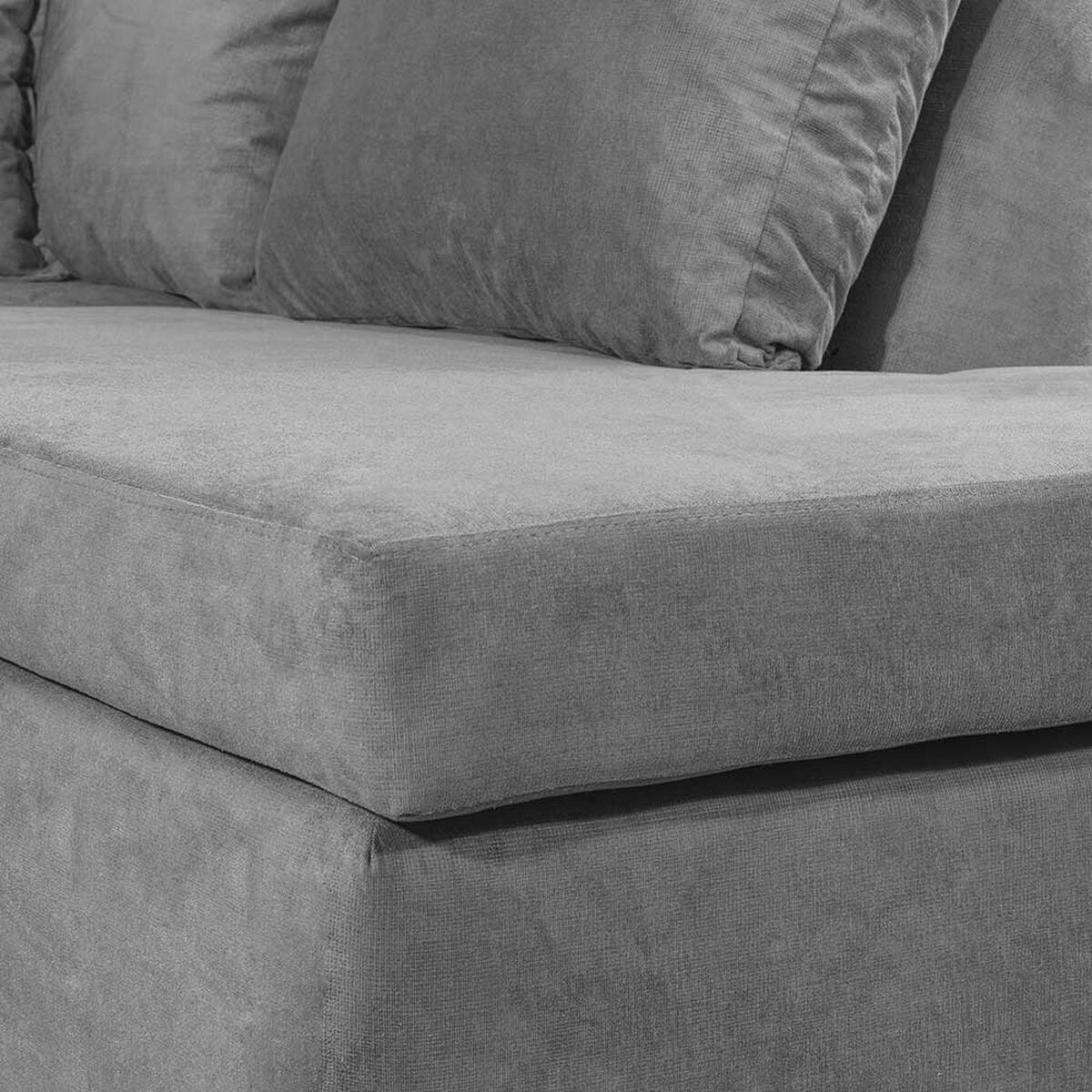 Sof&aacute; Seccional Derecho Innovamuebles Atalanta 4 Cuerpos Gris