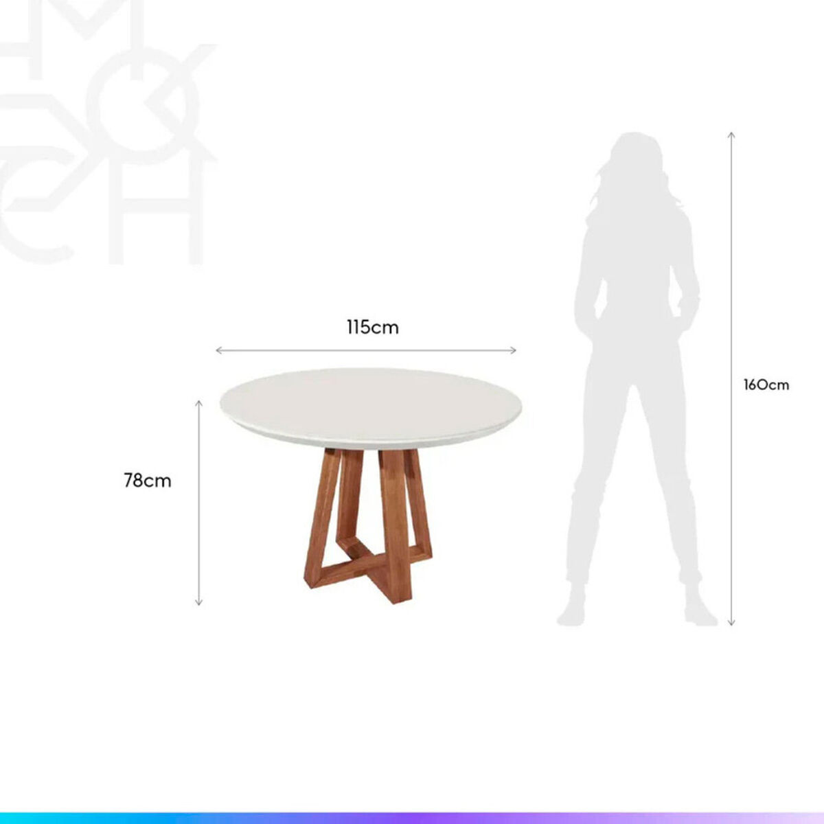 Juego de Comedor Decocasa Bennet Redondo 4 Sillas Gris