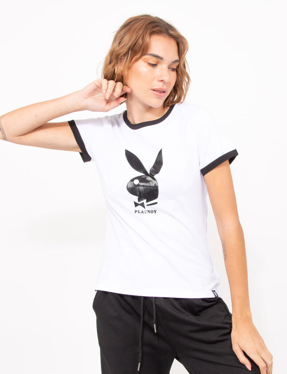 Polera Manga Corta Mujer Playboy