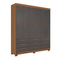 Clóset Onessta Colombo 6 Puertas 9 Cajones Grafito