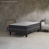 Cama Europea Celta 1 Plaza Atlantis Black + Respaldo Asturias