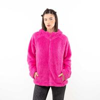 Polerón Deportivo Mujer Black County Fucsia, Negro