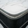 Cama Europea Celta 2 Plazas Black Soul + Respaldo + 2 Veladores Aura Honey