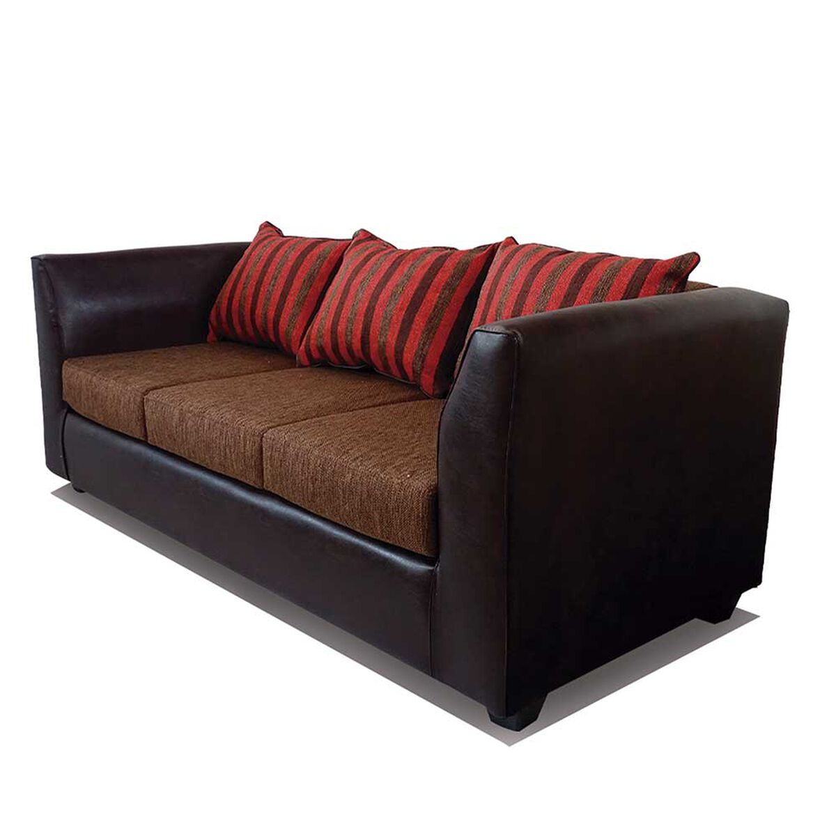 Sofá Elegant Detail Valentino 3 Cuerpos Café