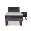 Cama Europea CIC 1,5 Plazas Ortopedic Advance + Respaldo + Velador Munich