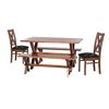 Juego de Comedor Latam Home Sevilla Segovia 2 Sillas + 2 Bancas Velvet Negro