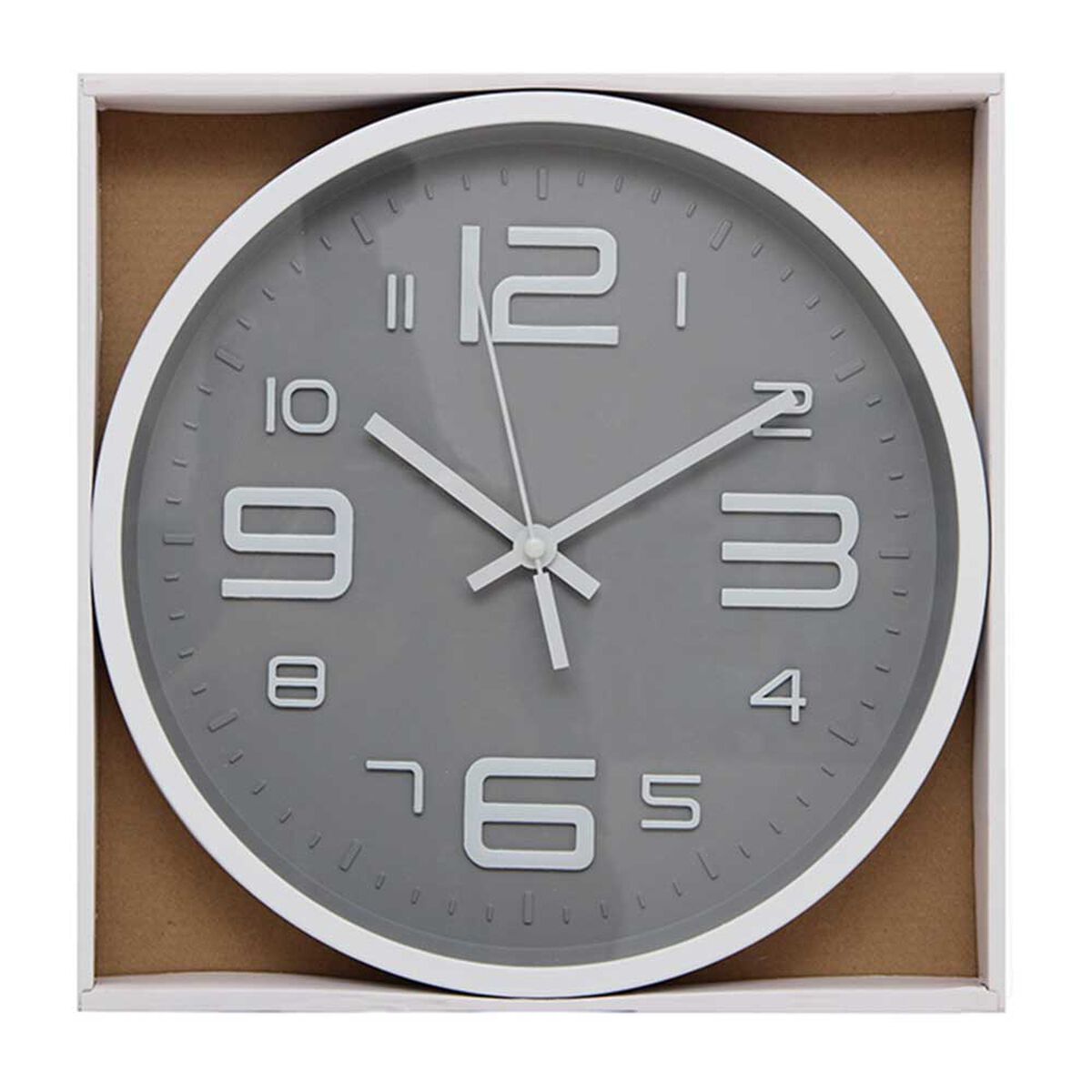 Reloj de Pared Pl&aacute;stico Vgo Circular 30 cm Blanco