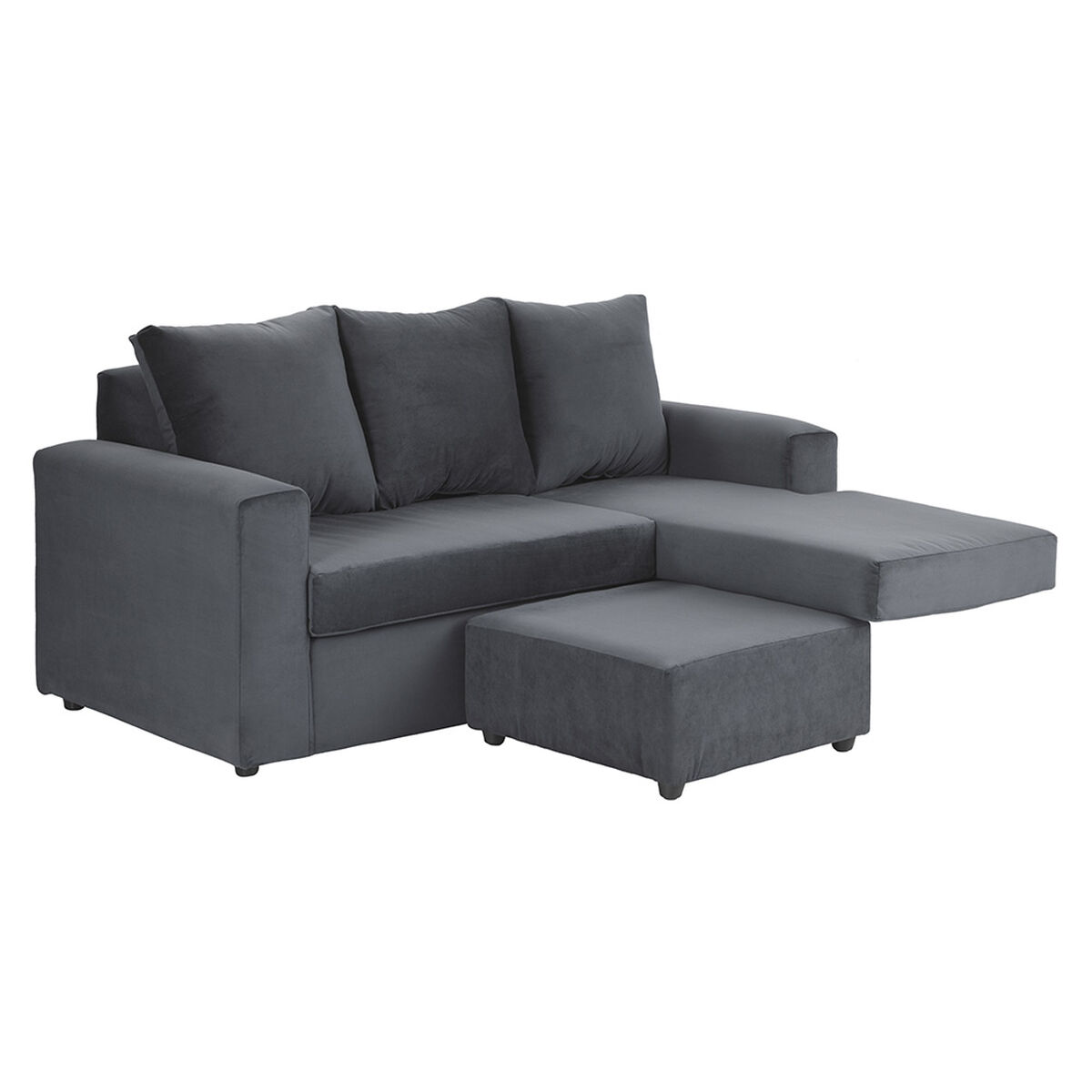 Sofá Seccional Bodevir BI-L 3 Cuerpos Gris