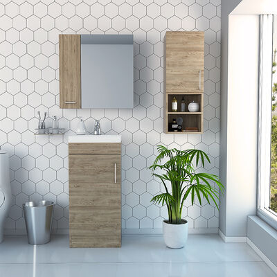 Botiquín + Mueble Lavamanos + Muro TuHome Bath 300