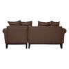 Seccional Derecho Living Factory Oklahoma 4 Cuerpos Caf&eacute;