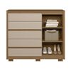 Zapatero Vekkahome Dueto 5 Cajones Café Beige