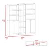 2 Estantes 2 Puertas + Estante 45 cm TuHome Home Wengue