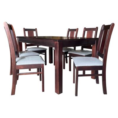 Juego de Comedor Araucarias Praga 6 Sillas Café