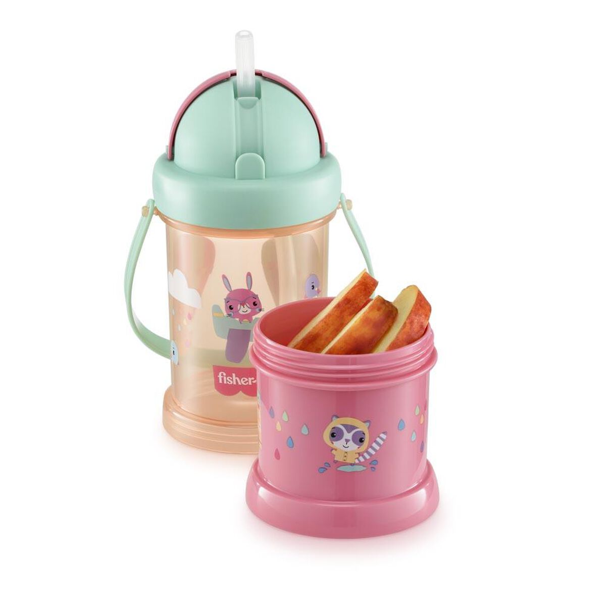 Vaso Porta Snack Playfyl Sunset Rosa Fisher Price