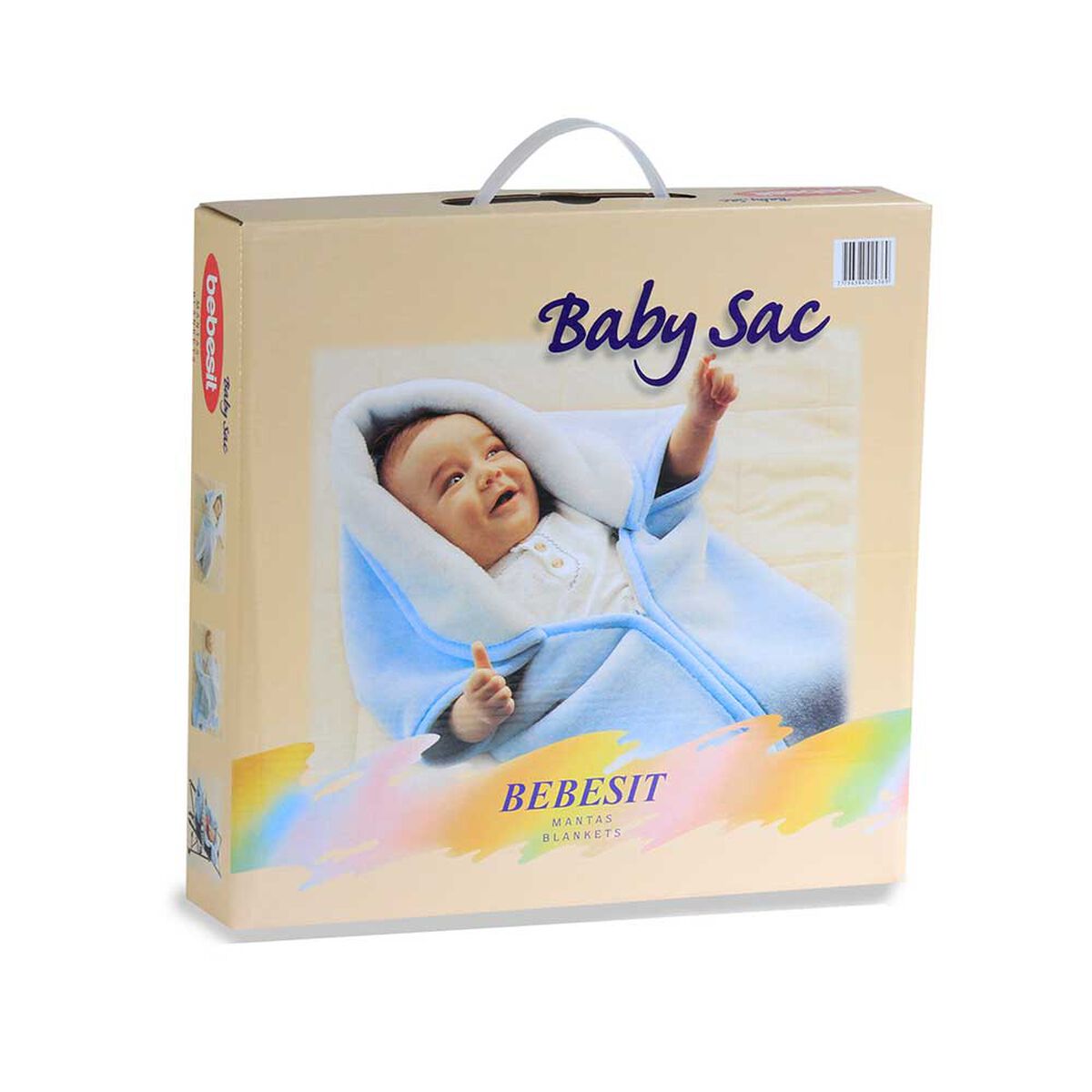 Saco Bebe con Broche Animalistos Celeste Bebesit