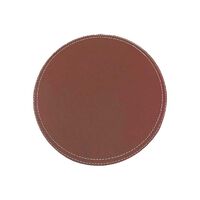 Set 4 Individuales Doral Eco Cuero Redondo 38 Café