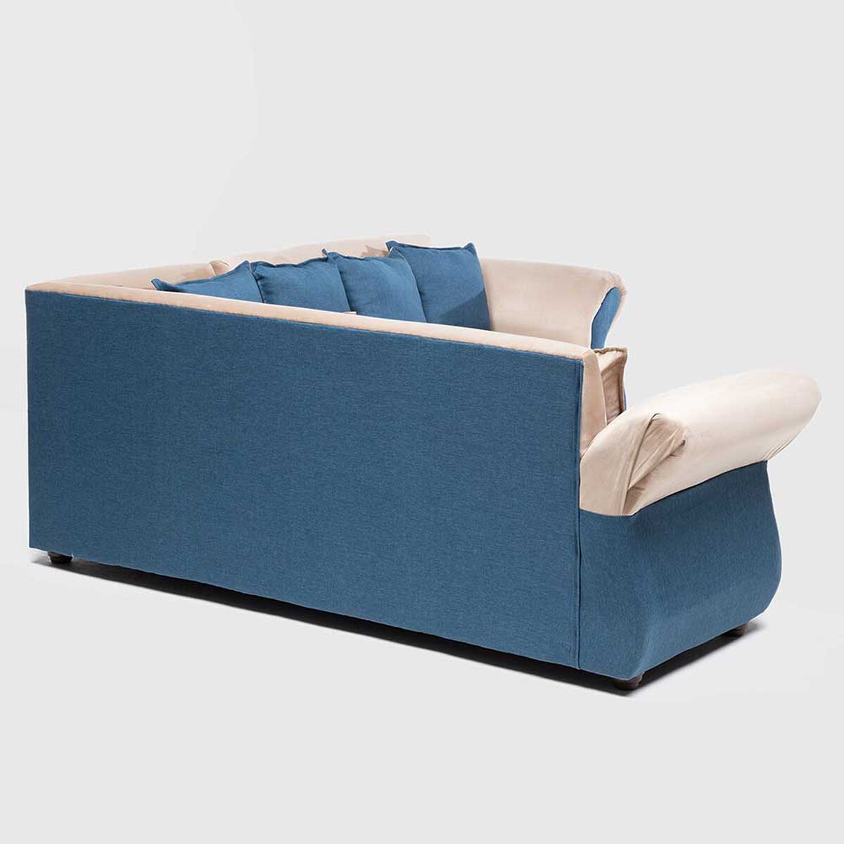 Sofá Seccional Almore New Irlanda 5 Cuerpos Beige Azul