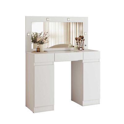 Imagen 2 del producto Tocador Vekkahome Studio Con Luz 2 Puertas Blanca