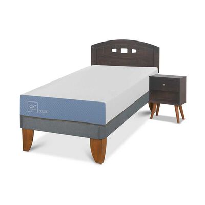 Imagen 2 del producto Cama Europea CIC 1 Plaza Excellence + Respaldo + Velador Gales