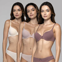 Pack 3 Sosten Copa B Intime Beige