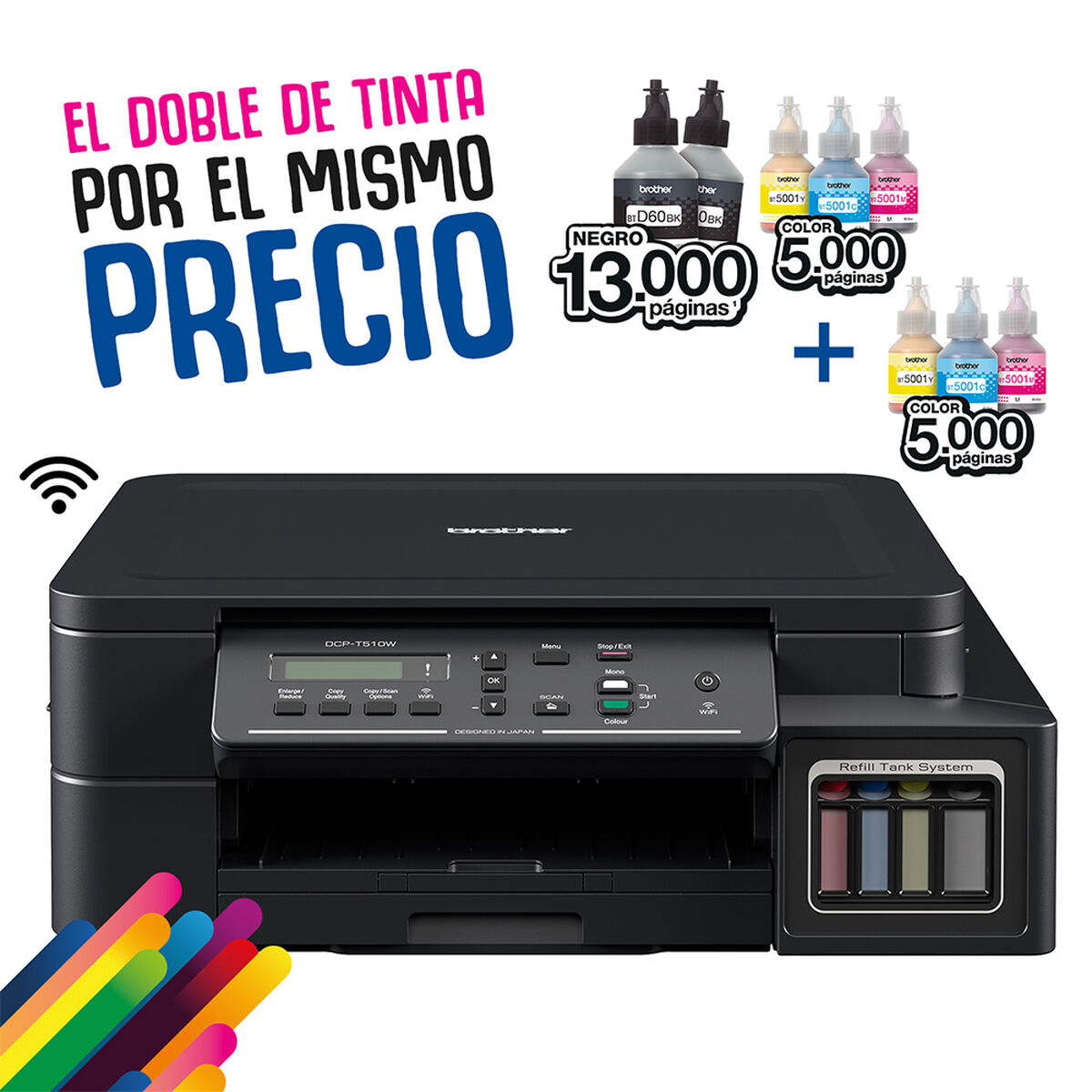 Impresora Multifuncional Brother DCPT510W